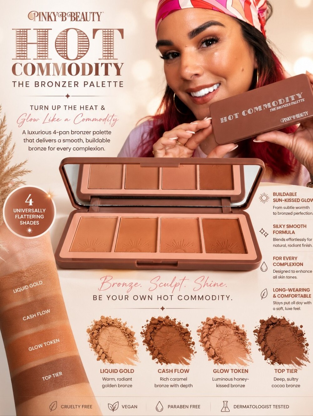 Pinky B Beauty Hot Commodity Bronzer Palette